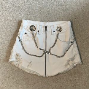 Carmar Denim chain skirt